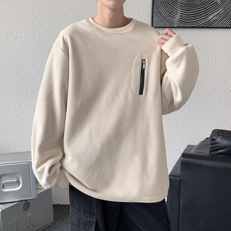 秋冬款摇粒绒套头衫卫衣男长袖保暖抓绒 W209P45图片