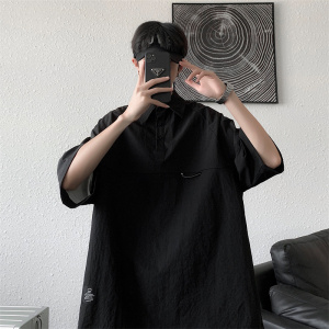 夏装复古短袖衬衫男工装宽松衬衣半袖 C301P40图片