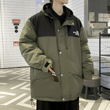 2025冬季刺绣拼色连帽宽松棉服冲锋衣冲锋棉衣外套M2009P135，男装夹克，电商C323