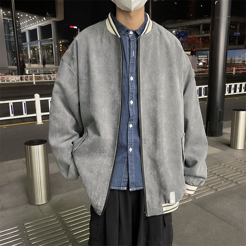 2025春装灯芯绒棒球服外套男宽松夹克 JK81P70控88图片