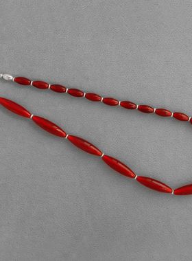 夏季爆款红玛瑙串珠项链小众简约高级感复古百搭红玛瑙串珠锁骨链