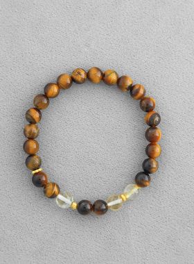 SJ*家扶光景瑞串珠手链 新中式温柔夏日中国色虎眼石水晶串珠