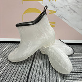 蕾丝雨鞋 女低帮成人透明秋冬雨靴保暖水胶鞋 四季 2026新品 性感套鞋