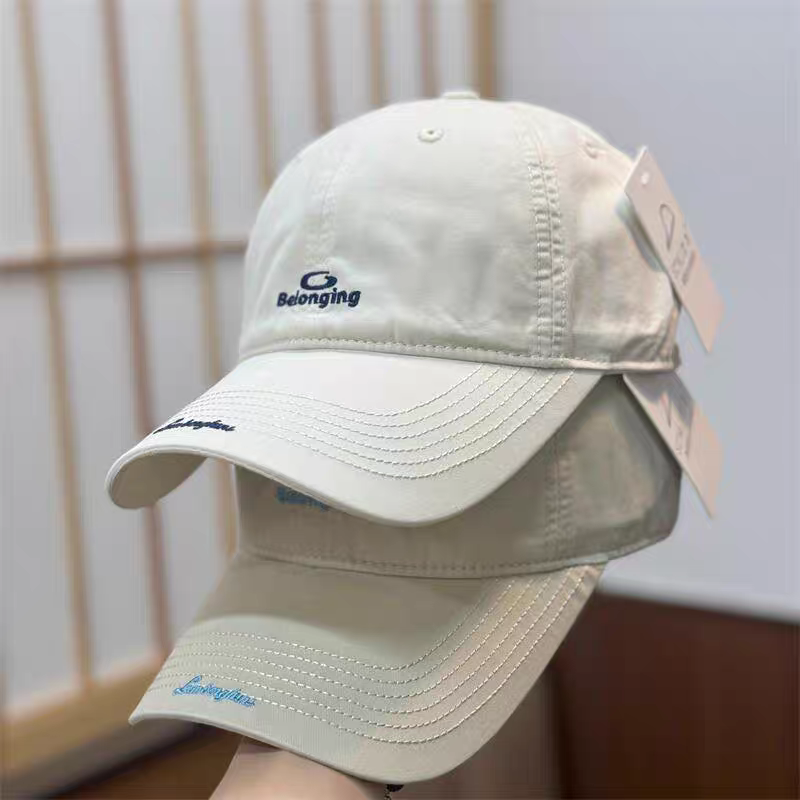 高品质复古字母刺绣软顶棒球帽子女春秋时尚百搭显脸小鸭舌帽防晒
