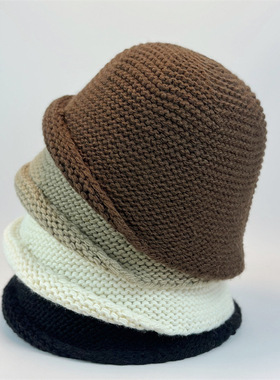 小头围日潮优雅潮流防晒遮阳渔夫帽2025夏透气卷边百搭盆帽水桶帽