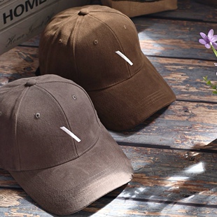 硬顶韩版休闲刺绣斜杠棒球帽子女秋冬新款显脸小鸭舌帽简约磨毛