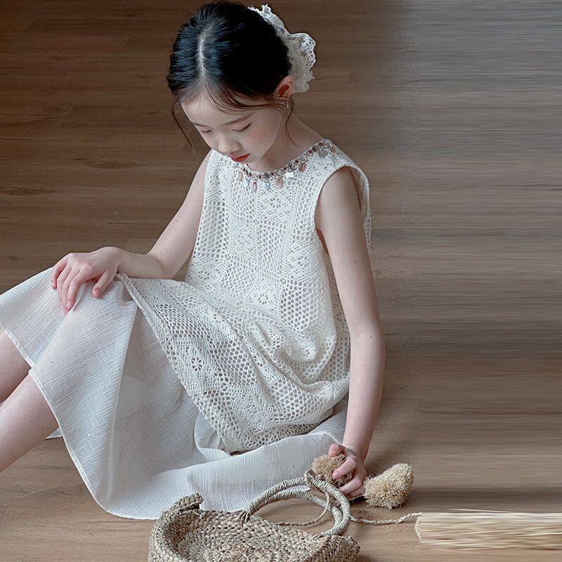 女童连衣裙夏装2025新款洋气儿童波西米亚裙子女孩无袖背心公主裙