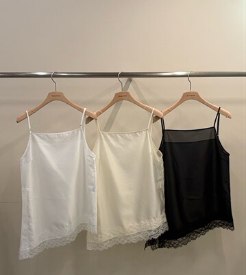 韩国东大门2026春季新品remaking蕾丝拼接吊带背心上衣