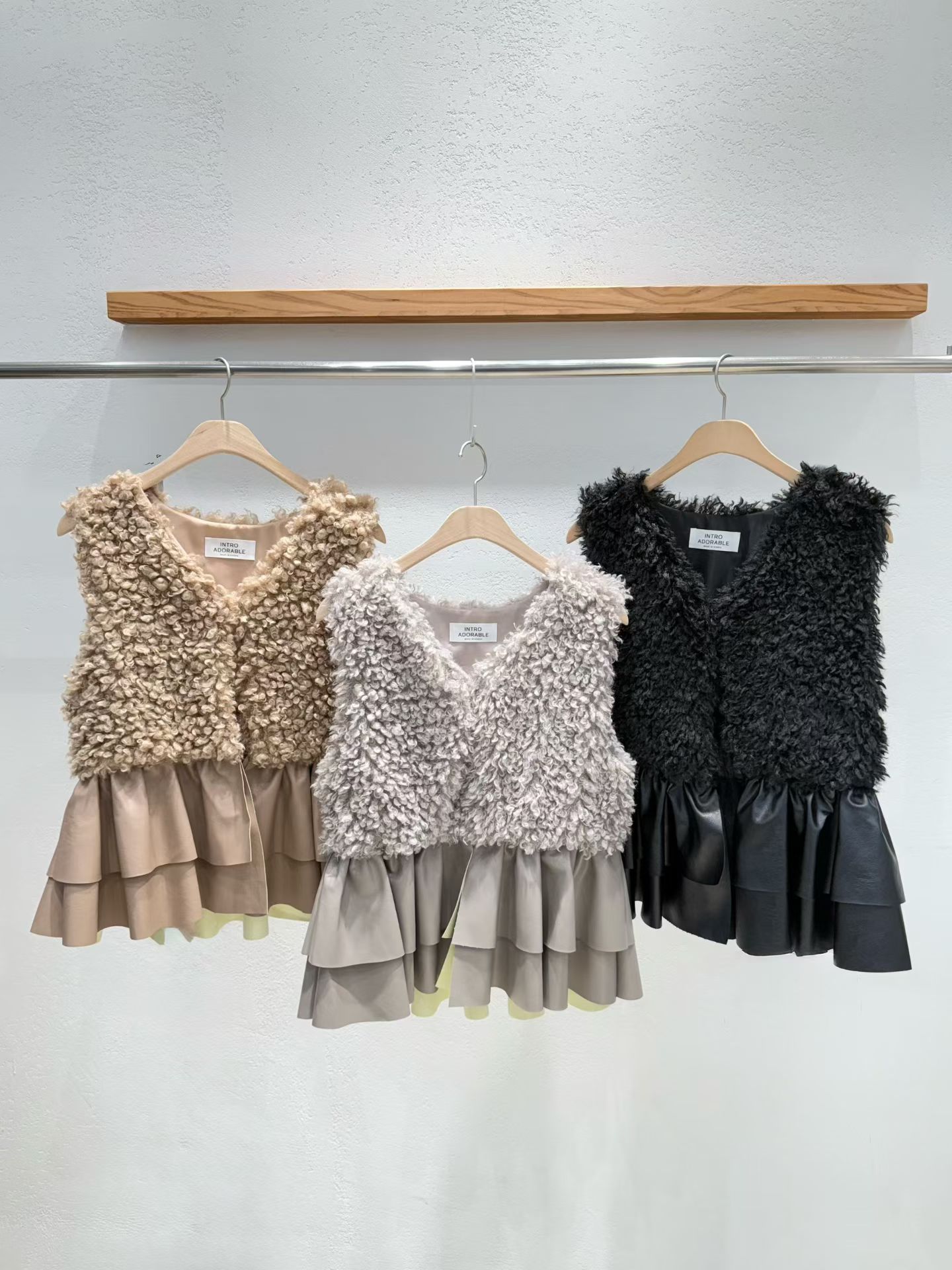 韩国东大门2025冬新款INTRO时尚百搭银饰马甲