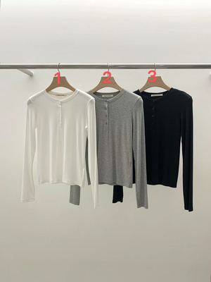 Legacy bone韩国东大门代购 2025新品 高级感半扣修身上衣