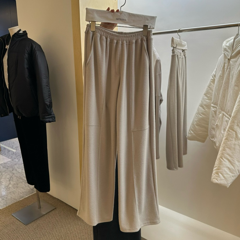 韩国东大门2026春新款ARTISANAL时尚百搭松紧腰直筒休闲裤