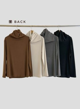 韩国东大门2026春季新款Neutra时尚洋气百搭松长袖高领套头上衣