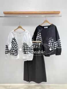 韩国东大门2026春季新品INTRO时尚百搭圆领长袖拼接T恤女
