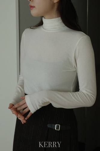 韩国东大门2025冬新品kerry简约休闲百搭高领修身显瘦长袖打底衫