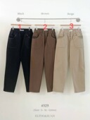 SUAN 325 松紧腰加绒小脚休闲裤 韩国东大门代购 2025冬新品