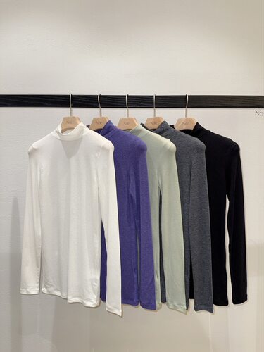 打折款 韩国东大门2026春新品NDE 时尚百搭半高领打底衫