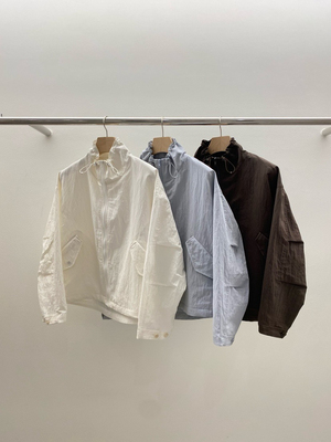 现韩国东大门2025新款Legacy bone时尚百搭立领拉链短款外套风衣