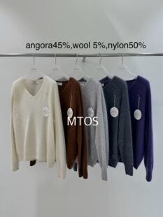 韩国东大门2025新款Monday To Sunday时尚百搭V领针织衫毛衣上衣