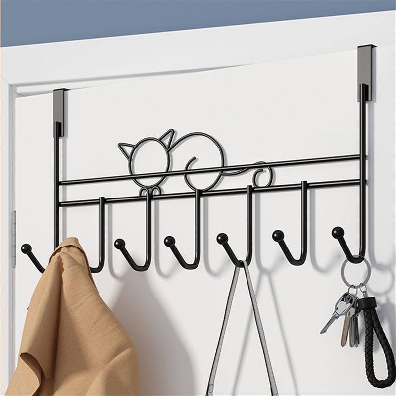 猫咪门后挂钩免打孔小猫挂衣架门上挂架墙上壁挂子强力无痕衣帽钩