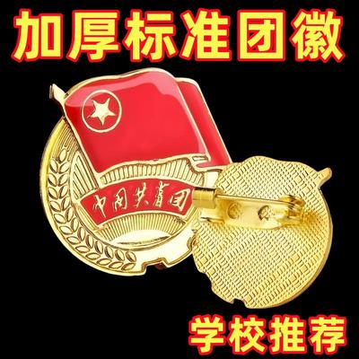 新版标准型团徽共青团团员学生青年用胸章安全别针扣强磁磁吸加厚学校学生共青团员标准型加厚铁质磁铁别针
