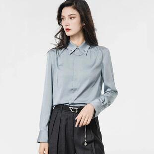 高级感金属链条长袖 阿玛施女装 正品 2026春秋新款 上衣5300988 衬衫