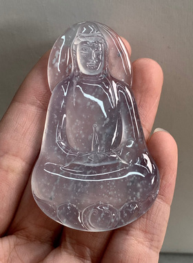 天然A货缅甸翡翠 观音 尺寸 : 62.2-36.6-5