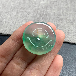 26.5 尺寸 5.6 平安扣 天然A货缅甸翡翠