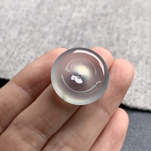 天然A货缅甸翡翠 平安扣 尺寸 : 20.7-4.9