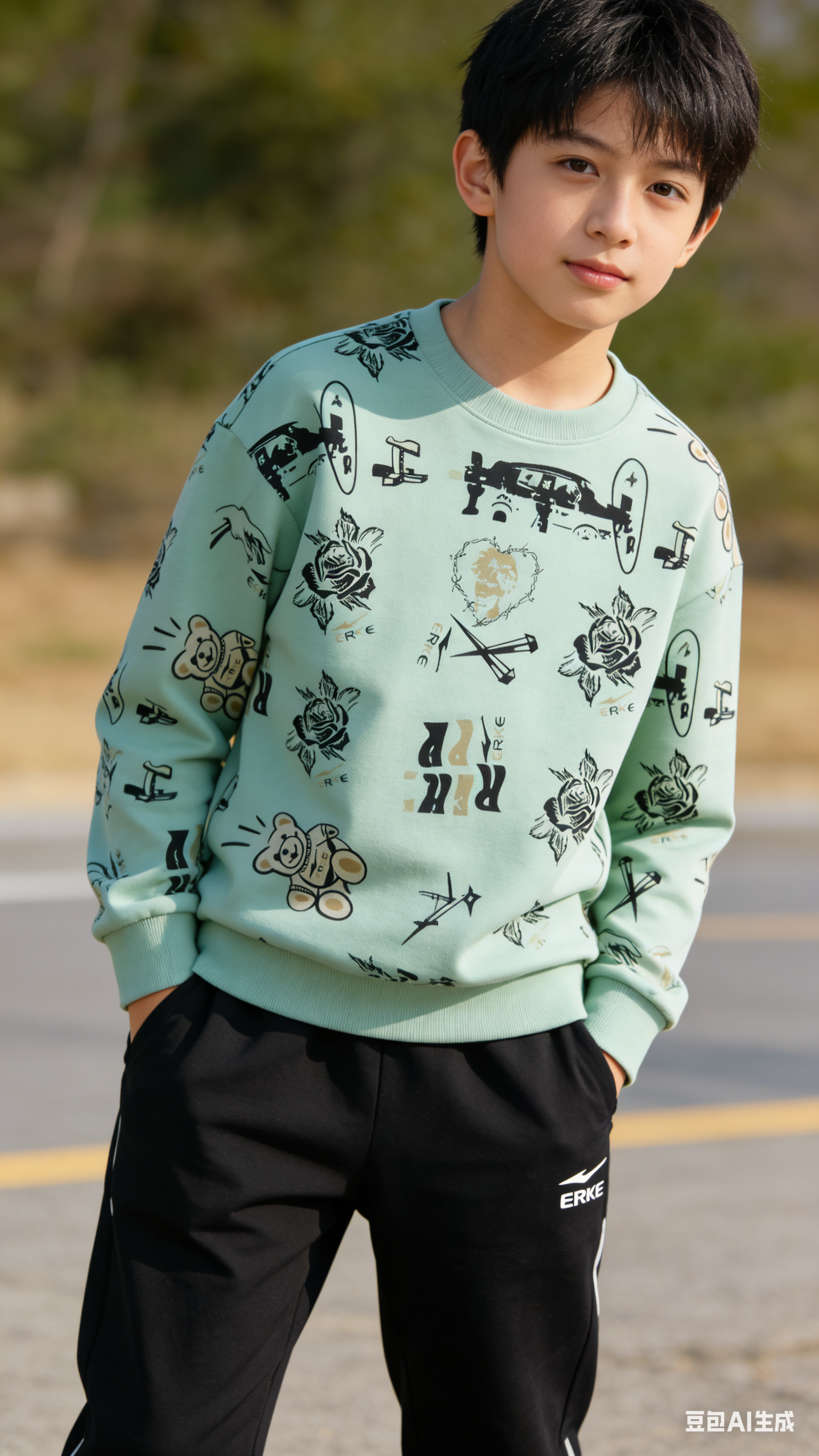 运动品牌带标纯棉毛圈布料春秋卫衣裤子面料宽幅1.8 手感柔软厚实