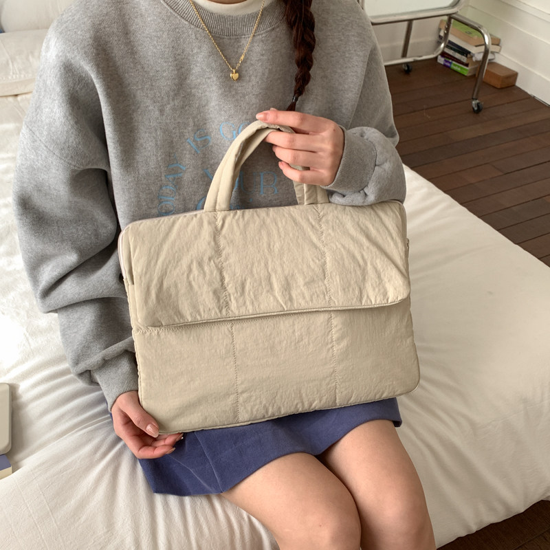 小众原创设计托特包女15.6寸笔记本电脑包手拎包大容量通勤手提包