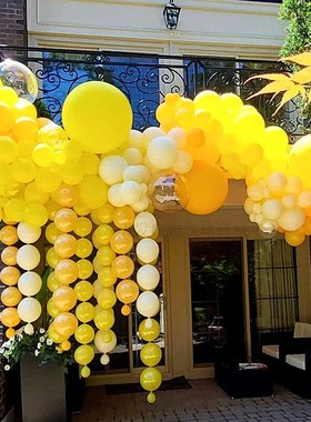 5/10/12/18寸圆球气球桔色装饰橙色黄色马卡龙黄浅黄 橘黄 柠檬黄