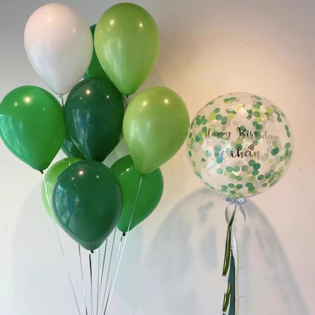 端午节活动绿色气球氛围布置店门店铺商场超市美陈装饰气球背景墙