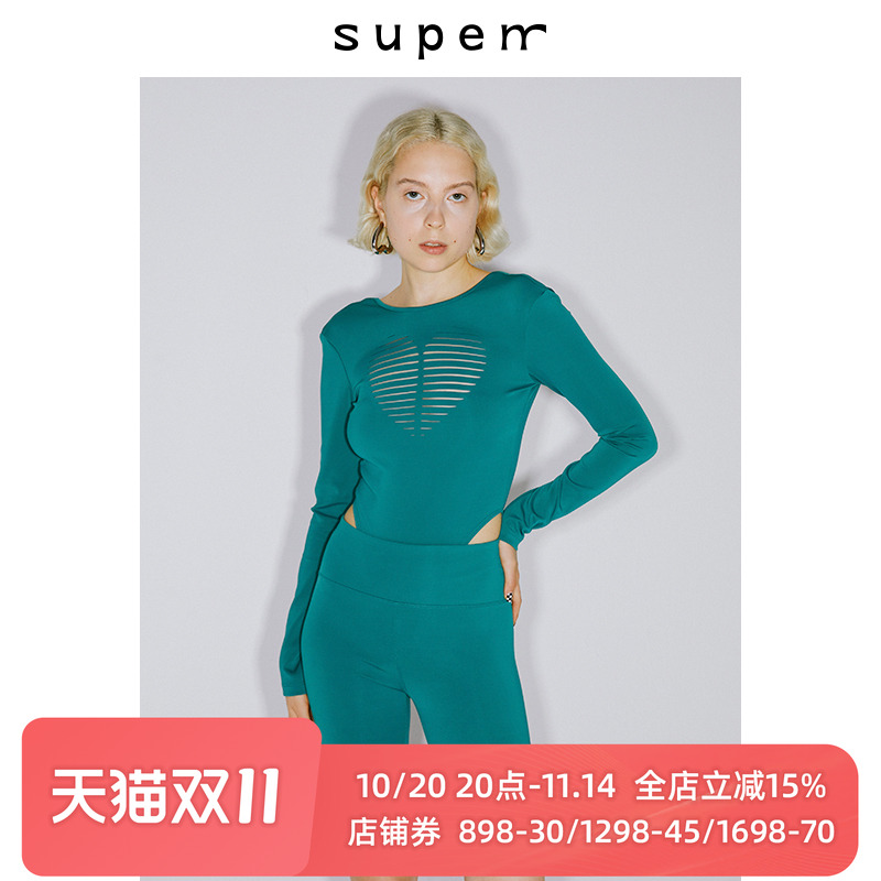长袖SUPERR高开衩连裆
