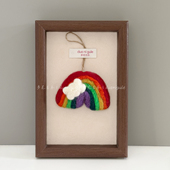 多尼古乐尼泊尔手工羊毛毡挂件加厚云朵彩虹包挂钥匙扣车挂饰礼物