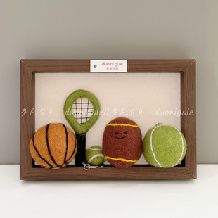 多尼古乐尼泊尔手工羊毛毡挂件个性运动风球类包挂钥匙扣车挂礼物