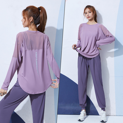 长袖短袖女子宽松运动健身衣