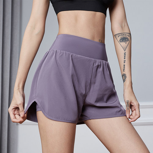 运动短裤女假两件防走光薄款跑步