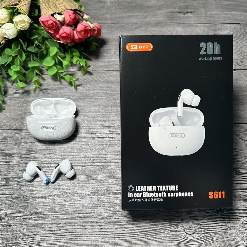 BYZ S611 蓝牙耳机 皮革触感入耳式喇叭呀耳机