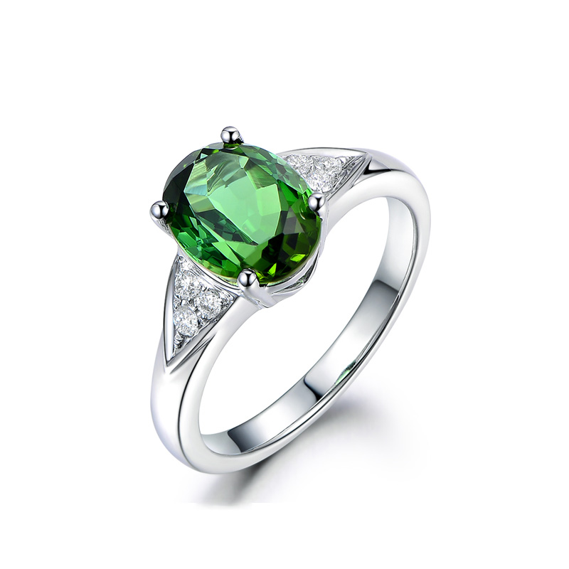 米莱克拉巴西天然女款绿碧玺戒指