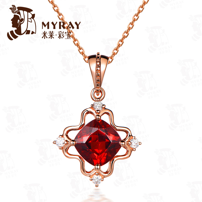 米萊鴿血紅珠寶克拉石榴石鑲嵌