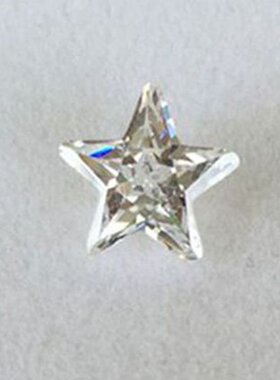 CZ尖底 高仿白色钻石/宝石/裸钻 五角星 锆石DIY配件 人造宝石