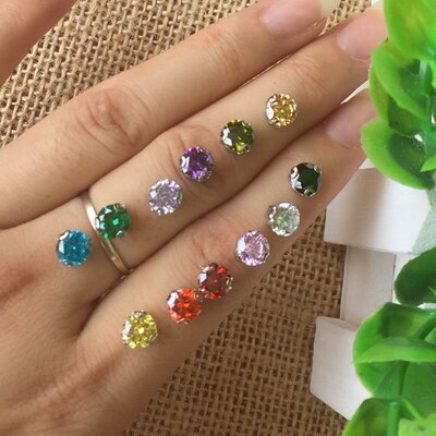 锆石diy宝石圆形手缝钻