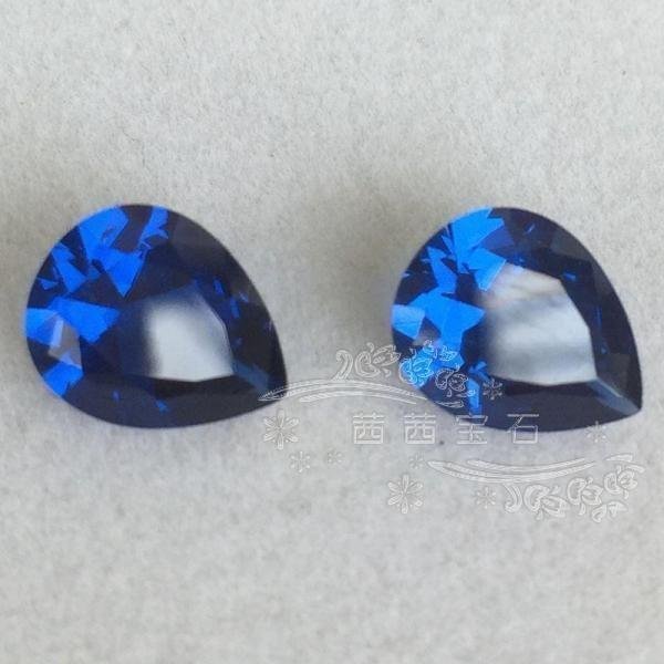 尖底仿钻石/裸石/锆石/裸钻/蓝宝石 梨形尖晶 水滴DIY  人造宝石