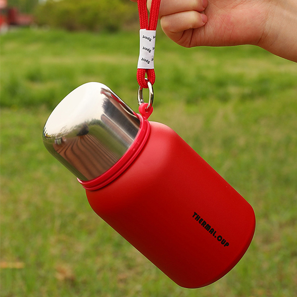 316钢便携式小保温杯女士简约时尚小清新杯子带滤网泡茶杯450ml