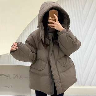 平湖羽绒服女款女冬季外套日韩版鸭绒服短款女面包服高级感HD