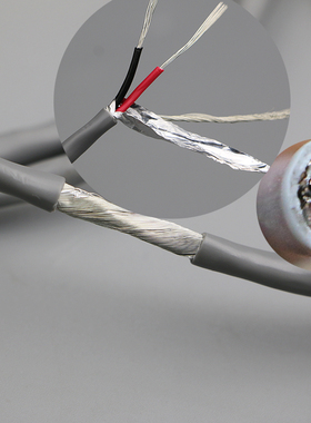 工程安装音频信号线RVVPSN2*0.37镀锡铜灰色双绞双芯话筒线咪线ZX