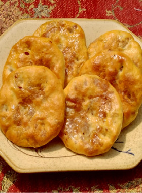 福建省老式点心尤溪征东肉光饼传统咸香糕点缸炉酥脆建瓯福清零食