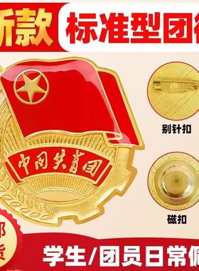 共青团团徽磁扣跟别针