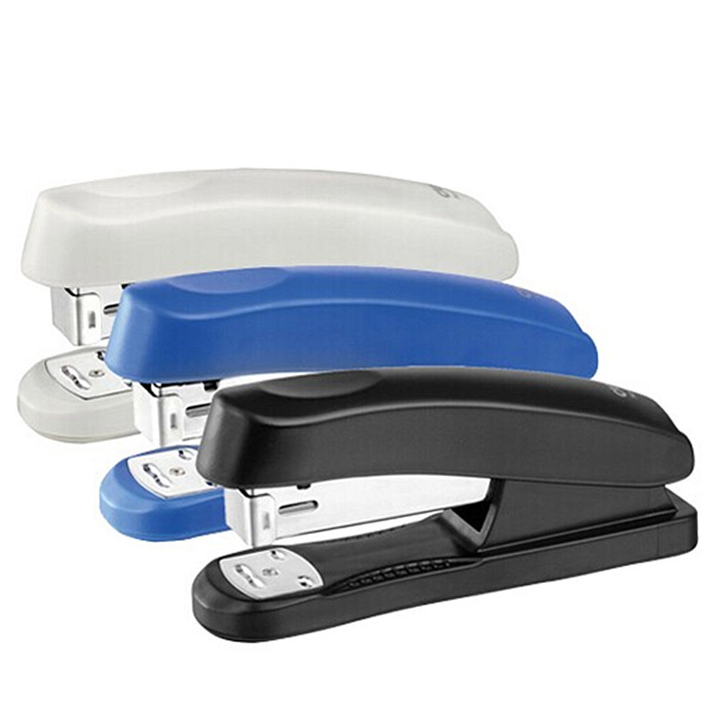 得力0325经典订书机装两排50枚标准钉订书针12号中号订书机器20页