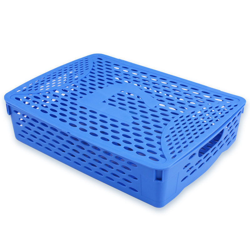 齐心B2111收纳筐文件整理篮 带盖A4文件筐蓝色 文件栏 桌面收纳盒,文具电教/文化用品/商务用品,文件座/文件架/文件框,淘宝优惠券,粉丝福利购,淘宝优惠卷